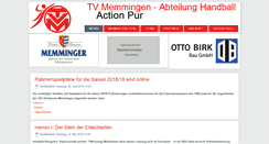 Desktop Screenshot of memmingen-handball.de